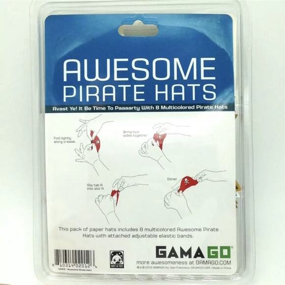 8 Mini Pirate Hat Party Hats Photo Booth Prop Party Favors Fun Paper Cardstock - Picture 3 of 4